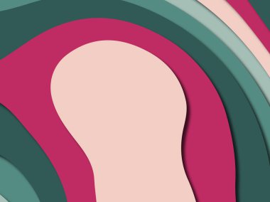 Renkli oyma sanat. Kağıt arka plan şekilleri kesim kağıdı ile kesin. İş sunumları, el ilanları, afişler, davetler için şablon tasarım düzen