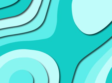 Renkli oyma sanat. Kağıt arka plan şekilleri kesim kağıdı ile kesin. İş sunumları, el ilanları, afişler, davetler için şablon tasarım düzen