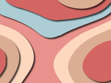 Renkli oyma sanat. Kağıt arka plan şekilleri kesim kağıdı ile kesin. İş sunumları, el ilanları, afişler, davetler için şablon tasarım düzen