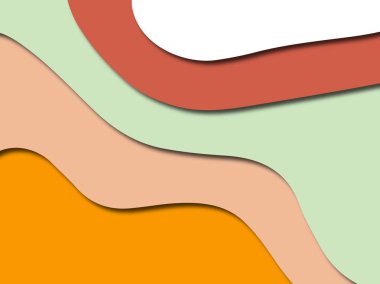 Renkli oyma sanat. Kağıt arka plan şekilleri kesim kağıdı ile kesin. İş sunumları, el ilanları, afişler, davetler için şablon tasarım düzen