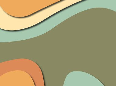 Renkli oyma sanat. Kağıt arka plan şekilleri kesim kağıdı ile kesin. İş sunumları, el ilanları, afişler, davetler için şablon tasarım düzen