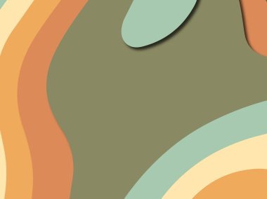 Renkli oyma sanat. Kağıt arka plan şekilleri kesim kağıdı ile kesin. İş sunumları, el ilanları, afişler, davetler için şablon tasarım düzen