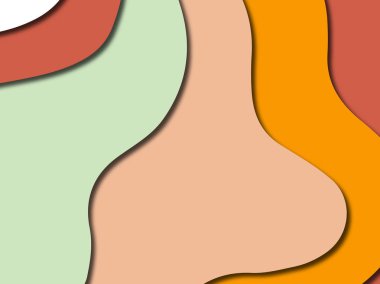 Renkli oyma sanat. Kağıt arka plan şekilleri kesim kağıdı ile kesin. İş sunumları, el ilanları, afişler, davetler için şablon tasarım düzen