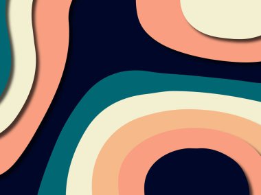 Renkli oyma sanat. Kağıt arka plan şekilleri kesim kağıdı ile kesin. İş sunumları, el ilanları, afişler, davetler için şablon tasarım düzen