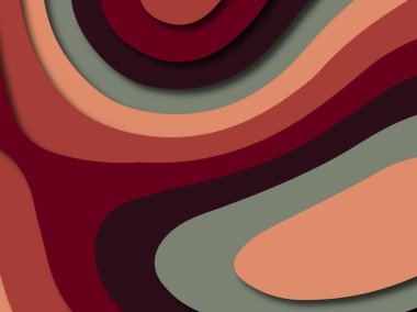 Renkli oyma sanat. Kağıt arka plan şekilleri kesim kağıdı ile kesin. İş sunumları, el ilanları, afişler, davetler için şablon tasarım düzen