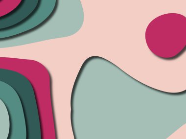 Renkli oyma sanat. Kağıt arka plan şekilleri kesim kağıdı ile kesin. İş sunumları, el ilanları, afişler, davetler için şablon tasarım düzen