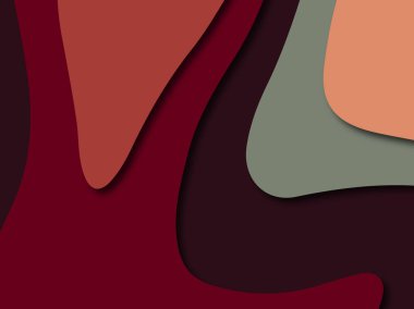 Renkli oyma sanat. Kağıt arka plan şekilleri kesim kağıdı ile kesin. İş sunumları, el ilanları, afişler, davetler için şablon tasarım düzen