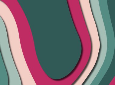 Renkli oyma sanat. Kağıt arka plan şekilleri kesim kağıdı ile kesin. İş sunumları, el ilanları, afişler, davetler için şablon tasarım düzen