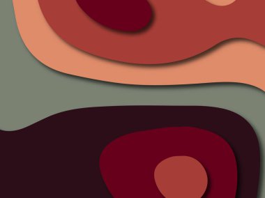 Renkli oyma sanat. Kağıt arka plan şekilleri kesim kağıdı ile kesin. İş sunumları, el ilanları, afişler, davetler için şablon tasarım düzen