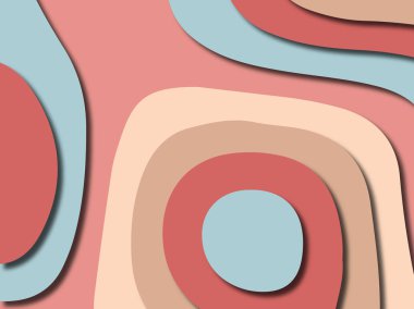 Renkli oyma sanat. Kağıt arka plan şekilleri kesim kağıdı ile kesin. İş sunumları, el ilanları, afişler, davetler için şablon tasarım düzen