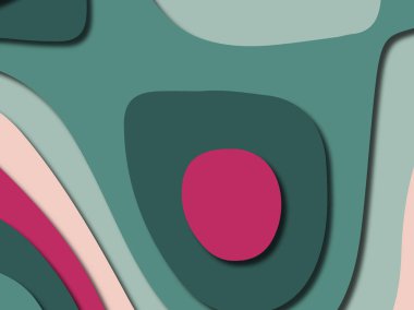 Renkli oyma sanat. Kağıt arka plan şekilleri kesim kağıdı ile kesin. İş sunumları, el ilanları, afişler, davetler için şablon tasarım düzen