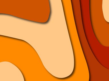 Renkli oyma sanat. Kağıt arka plan şekilleri kesim kağıdı ile kesin. İş sunumları, el ilanları, afişler, davetler için şablon tasarım düzen