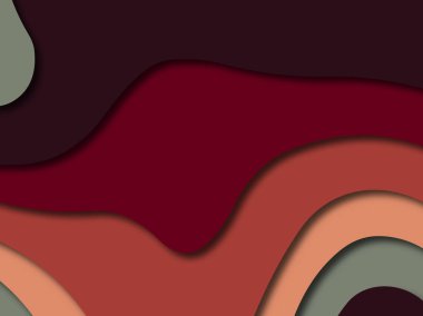 Renkli oyma sanat. Kağıt arka plan şekilleri kesim kağıdı ile kesin. İş sunumları, el ilanları, afişler, davetler için şablon tasarım düzen