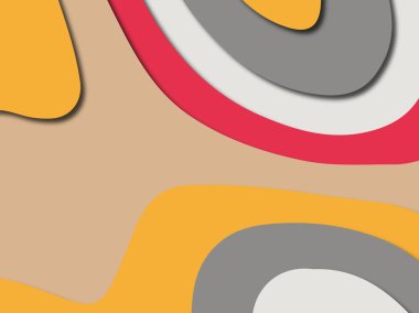 Renkli oyma sanat. Kağıt arka plan şekilleri kesim kağıdı ile kesin. İş sunumları, el ilanları, afişler, davetler için şablon tasarım düzen