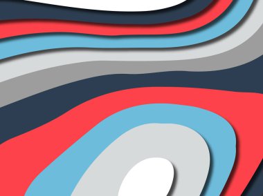 Renkli oyma sanat. Kağıt arka plan şekilleri kesim kağıdı ile kesin. İş sunumları, el ilanları, afişler, davetler için şablon tasarım düzen