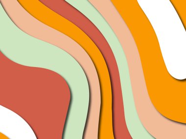 Renkli oyma sanat. Kağıt arka plan şekilleri kesim kağıdı ile kesin. İş sunumları, el ilanları, afişler, davetler için şablon tasarım düzen