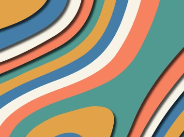 Renkli oyma sanat. Kağıt arka plan şekilleri kesim kağıdı ile kesin. İş sunumları, el ilanları, afişler, davetler için şablon tasarım düzen