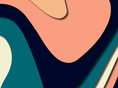 Renkli oyma sanat. Kağıt arka plan şekilleri kesim kağıdı ile kesin. İş sunumları, el ilanları, afişler, davetler için şablon tasarım düzen