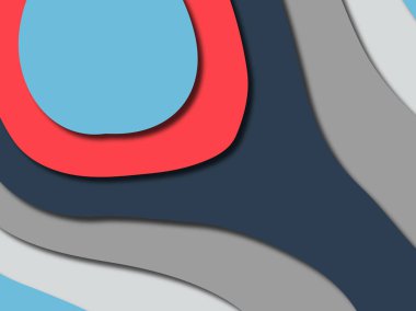 Renkli oyma sanat. Kağıt arka plan şekilleri kesim kağıdı ile kesin. İş sunumları, el ilanları, afişler, davetler için şablon tasarım düzen