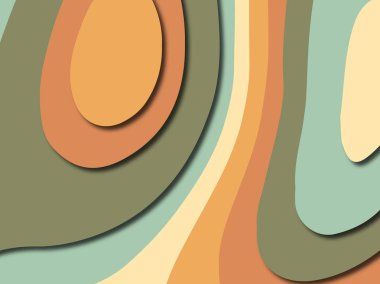 Renkli oyma sanat. Kağıt arka plan şekilleri kesim kağıdı ile kesin. İş sunumları, el ilanları, afişler, davetler için şablon tasarım düzen