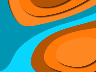 Renkli oyma sanat. Kağıt arka plan şekilleri kesim kağıdı ile kesin. İş sunumları, el ilanları, afişler, davetler için şablon tasarım düzen