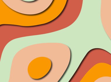 Renkli oyma sanat. Kağıt arka plan şekilleri kesim kağıdı ile kesin. İş sunumları, el ilanları, afişler, davetler için şablon tasarım düzen