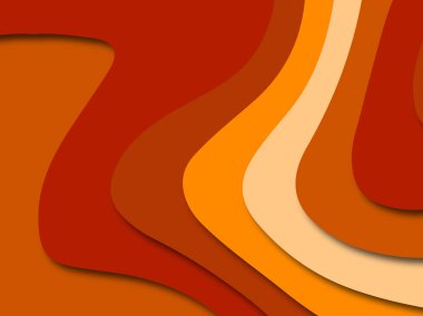 Renkli oyma sanat. Kağıt arka plan şekilleri kesim kağıdı ile kesin. İş sunumları, el ilanları, afişler, davetler için şablon tasarım düzen