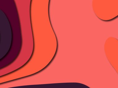 Renkli oyma sanat. Kağıt arka plan şekilleri kesim kağıdı ile kesin. İş sunumları, el ilanları, afişler, davetler için şablon tasarım düzen