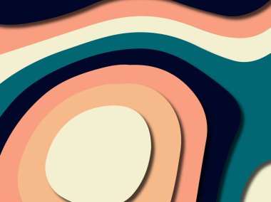 Renkli oyma sanat. Kağıt arka plan şekilleri kesim kağıdı ile kesin. İş sunumları, el ilanları, afişler, davetler için şablon tasarım düzen