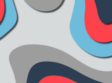 Renkli oyma sanat. Kağıt arka plan şekilleri kesim kağıdı ile kesin. İş sunumları, el ilanları, afişler, davetler için şablon tasarım düzen