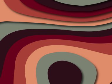 Renkli oyma sanat. Kağıt arka plan şekilleri kesim kağıdı ile kesin. İş sunumları, el ilanları, afişler, davetler için şablon tasarım düzen