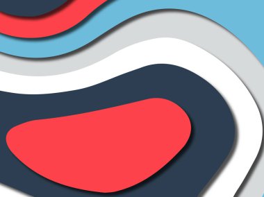 Renkli oyma sanat. Kağıt arka plan şekilleri kesim kağıdı ile kesin. İş sunumları, el ilanları, afişler, davetler için şablon tasarım düzen