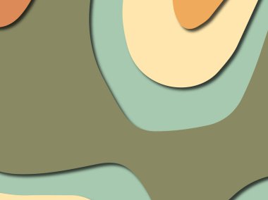 Renkli oyma sanat. Kağıt arka plan şekilleri kesim kağıdı ile kesin. İş sunumları, el ilanları, afişler, davetler için şablon tasarım düzen