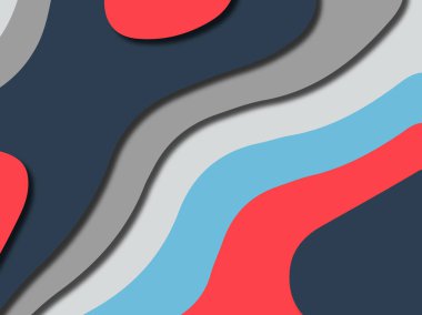 Renkli oyma sanat. Kağıt arka plan şekilleri kesim kağıdı ile kesin. İş sunumları, el ilanları, afişler, davetler için şablon tasarım düzen