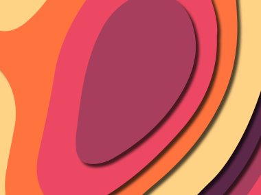 Renkli oyma sanat. Kağıt arka plan şekilleri kesim kağıdı ile kesin. İş sunumları, el ilanları, afişler, davetler için şablon tasarım düzen