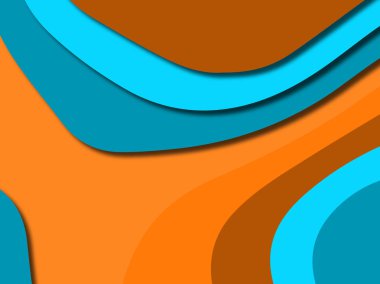 Renkli oyma sanat. Kağıt arka plan şekilleri kesim kağıdı ile kesin. İş sunumları, el ilanları, afişler, davetler için şablon tasarım düzen