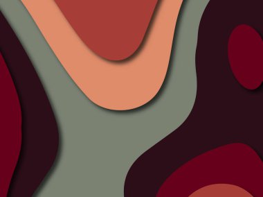 Renkli oyma sanat. Kağıt arka plan şekilleri kesim kağıdı ile kesin. İş sunumları, el ilanları, afişler, davetler için şablon tasarım düzen