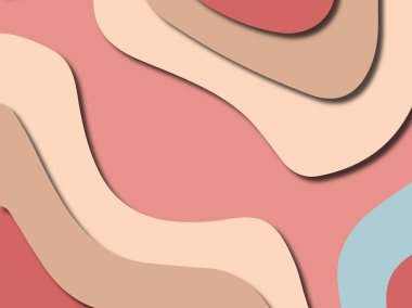 Renkli oyma sanat. Kağıt arka plan şekilleri kesim kağıdı ile kesin. İş sunumları, el ilanları, afişler, davetler için şablon tasarım düzen