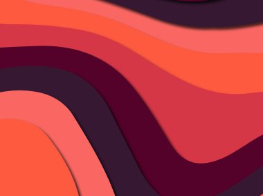 Renkli oyma sanat. Kağıt arka plan şekilleri kesim kağıdı ile kesin. İş sunumları, el ilanları, afişler, davetler için şablon tasarım düzen