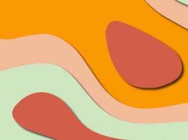 Renkli oyma sanat. Kağıt arka plan şekilleri kesim kağıdı ile kesin. İş sunumları, el ilanları, afişler, davetler için şablon tasarım düzen