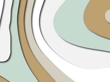 Renkli oyma sanat. Kağıt arka plan şekilleri kesim kağıdı ile kesin. İş sunumları, el ilanları, afişler, davetler için şablon tasarım düzen