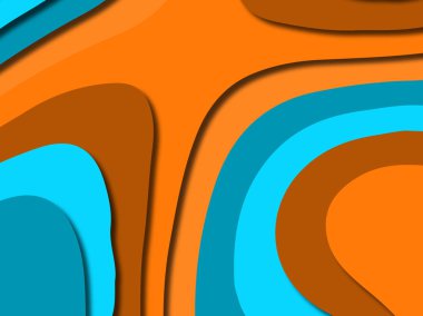 Renkli oyma sanat. Kağıt arka plan şekilleri kesim kağıdı ile kesin. İş sunumları, el ilanları, afişler, davetler için şablon tasarım düzen