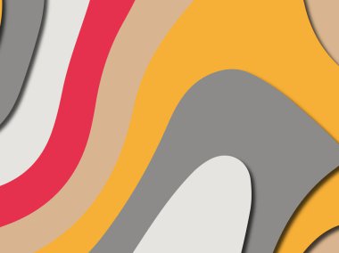 Renkli oyma sanat. Kağıt arka plan şekilleri kesim kağıdı ile kesin. İş sunumları, el ilanları, afişler, davetler için şablon tasarım düzen