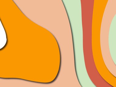 Renkli oyma sanat. Kağıt arka plan şekilleri kesim kağıdı ile kesin. İş sunumları, el ilanları, afişler, davetler için şablon tasarım düzen