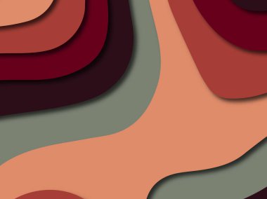 Renkli oyma sanat. Kağıt arka plan şekilleri kesim kağıdı ile kesin. İş sunumları, el ilanları, afişler, davetler için şablon tasarım düzen