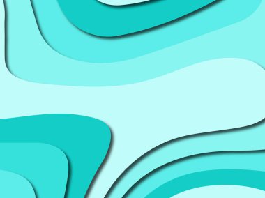 Renkli oyma sanat. Kağıt arka plan şekilleri kesim kağıdı ile kesin. İş sunumları, el ilanları, afişler, davetler için şablon tasarım düzen