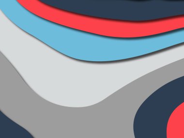 Renkli oyma sanat. Kağıt arka plan şekilleri kesim kağıdı ile kesin. İş sunumları, el ilanları, afişler, davetler için şablon tasarım düzen