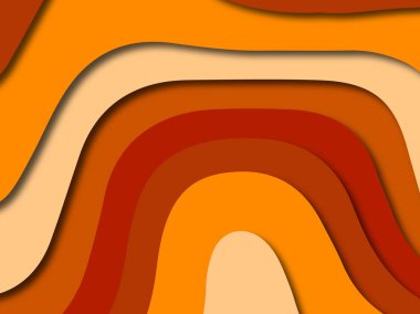 Renkli oyma sanat. Kağıt arka plan şekilleri kesim kağıdı ile kesin. İş sunumları, el ilanları, afişler, davetler için şablon tasarım düzen