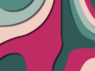 Renkli oyma sanat. Kağıt arka plan şekilleri kesim kağıdı ile kesin. İş sunumları, el ilanları, afişler, davetler için şablon tasarım düzen