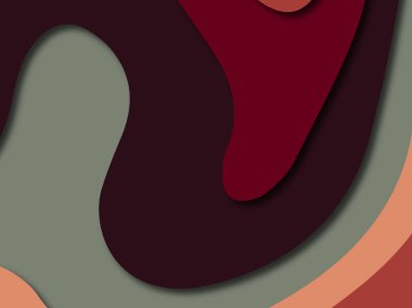 Renkli oyma sanat. Kağıt arka plan şekilleri kesim kağıdı ile kesin. İş sunumları, el ilanları, afişler, davetler için şablon tasarım düzen